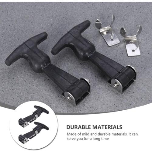 2pcs Flexible Practical Stainless Steel Rubber Latch Draw Latch Tool Box Latch Handle Latch for Car Home Tool Box Shop