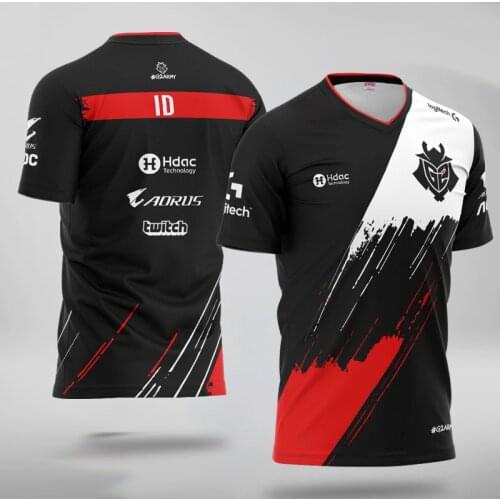 2021 LOL CSGO G2 ESPORTS Official Website Hot Sale New E-sports Shirt G2 E-sports Team Uniforms Can Be Customized Name T-shirt