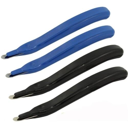 XRHYY 4 Pack Magnetic Staple Remover Easy Puller Push Style Rubberized Staples Removal Tool