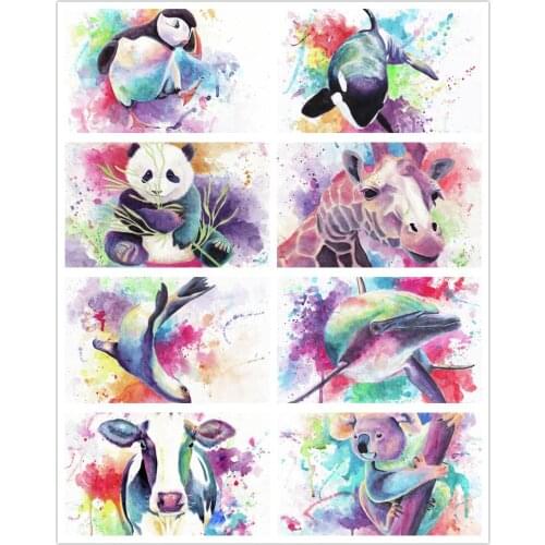 5D Diamond Painting Full Diamond DIY Diamond Embroidered Panda Cartoon Set Owl Cross Stitch Animal Picture