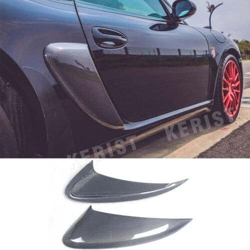 SIDE AIR INTAKE Carbon Fiber For Porsche 987 Cayman Side Air Intake Duct Vent Glossy Fibre Finish Exterior Trim2005-2011