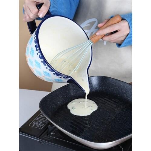 2L Instant Noodles Bowl Ceramic Tableware Fruit Bowl Creative Cooking Bowl Ceramic Salad Bowl Utensils for Kitchen Bakeware Tool