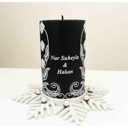 Mybamba Wear Sweetheart and Friend Printed Black Candle 2