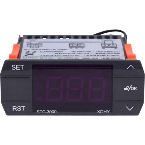 STC-3000 110V-220V 30A Press Digital Temperature Controller Thermostat With Sensor Controlling Tool