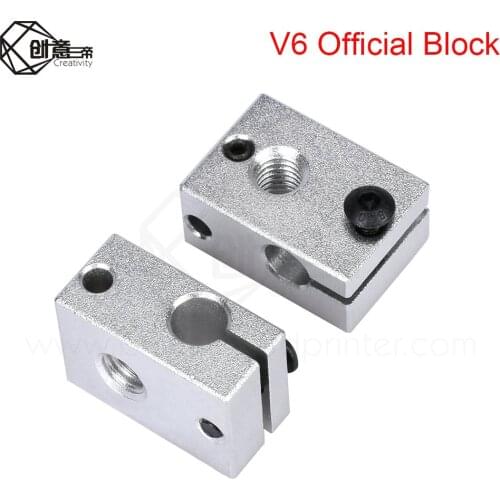 3D Printer Parts E3D V6 Heater Block Official Aluminum Block To J-head Hotend Bowden Extruder V6 Silicone Sock Heater Thermistor