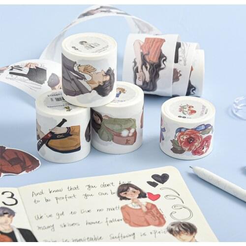 Girl And Paper Tape 5 Meters Dream Girl Boy DIY Decoration Hand Account Notebook Peripheral Materials