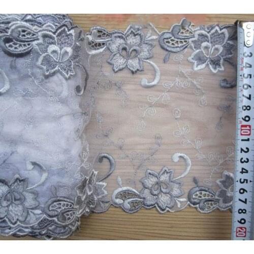 14Yards Bilateral Mesh Embroidery Lace Fabric Clothing Accessories Trims Dolls Dress Skirt Handmade Accessories Home Decor