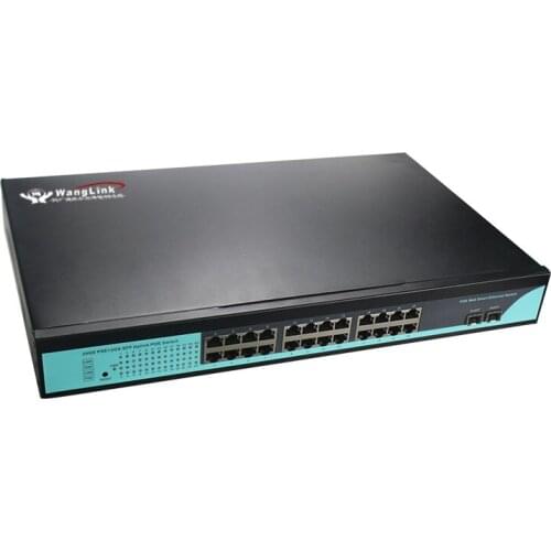 Ethernet switch 24 port POE 10/100/1000M with 2 SFP Uplink Network switch 48V POE ethernet switch