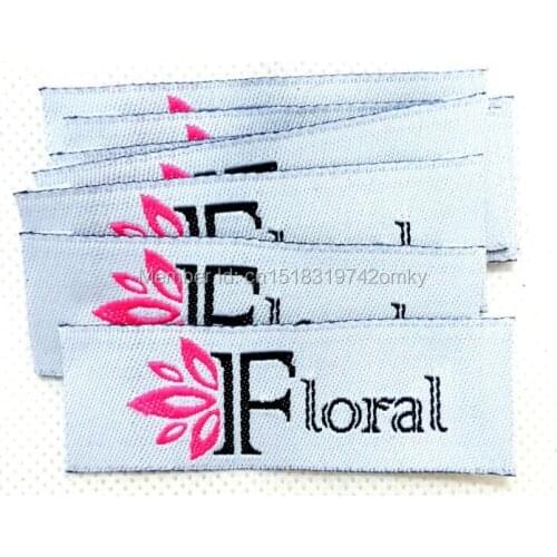 Free shipping custom clothing woven labels/garment t-shirt collar labels/main label/embroidered tags/brand/1000 pcs
