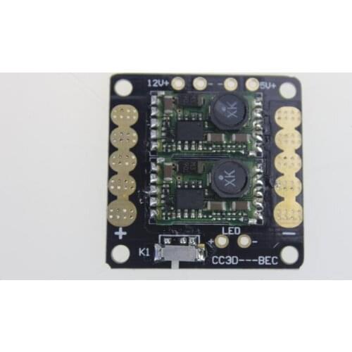F14708 CC3D Flight Controller Power Distribution Board with 5V/12V BEC Output LED Switch for FPV RC 250 Across Quadcopter + FS