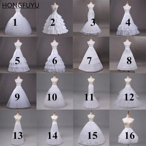 HONGFUYU Bridal Wedding Petticoat jupon Hoop Crinoline Prom Underskirt Fancy Skirt Slip юбка Белый