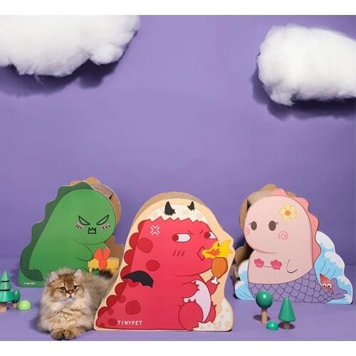 Cardboard Cat Scratcher Cat Scratching Board Scratch Post Corrugated Cat Scratching Pad Cat Litter Fuji Small Dinosaur Sofa Bath