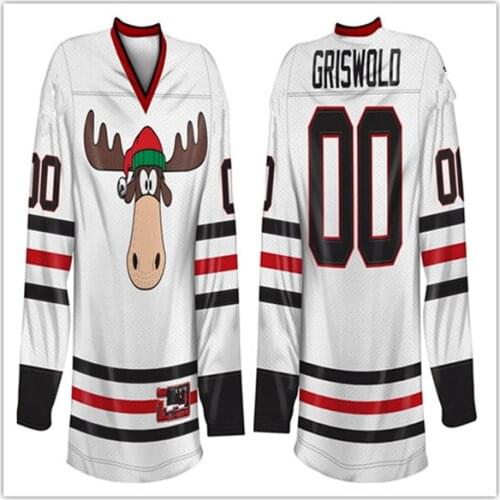 Custom men 2021 Christmas Vacation Griswold Hockey Jersey Embroidery Stitched Customize any number and name Jerseys