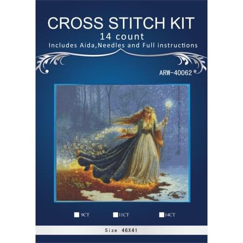 Oneroom angel girl Scenery Embroidery Needlework Crafts 14CT Unprinted DMC DIY Quality Cross Stitch Kits Handmade Arts Decor
