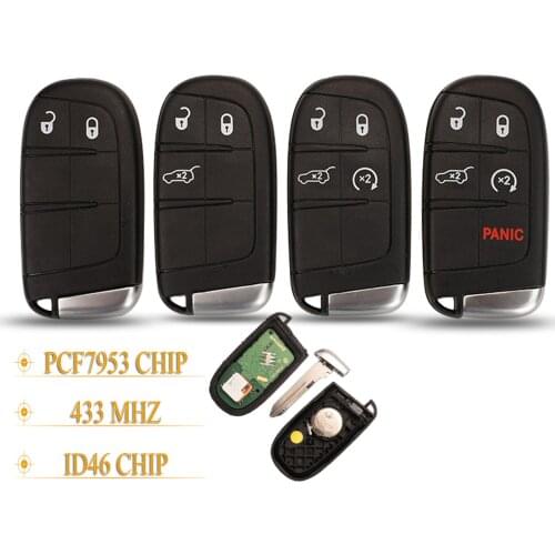 Kutery 2/3/4/5 Buttons Original Remote Smart Car Key Fob 433Mhz Pcf7953 Id46 Chip For Jeep Grand Cherokee 2013-2018