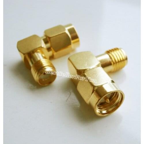 1Pcs SMA Male To SMA Female Jack RF Adapter Connector Plug 90 Degree Right Angle