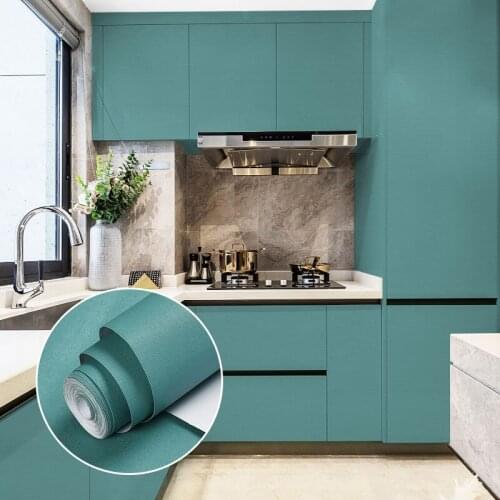 Self Adhesive Film PVC Wall Stickers DIY Furniture Renovation Stickers Kitchen Cabinet Waterproof Oil-Proof Wallpaper Home Decor