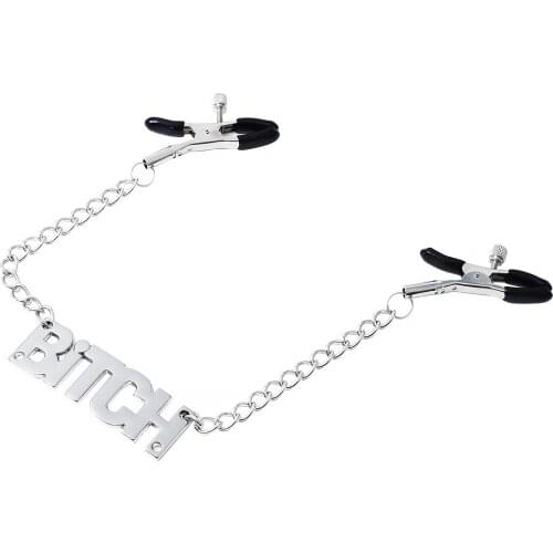 Sexy flirt Metal Chains Nipple Clamps Breast Stimulator Clips Fetish SM Toys Sex Tool For women Couples Players Adult slut Game