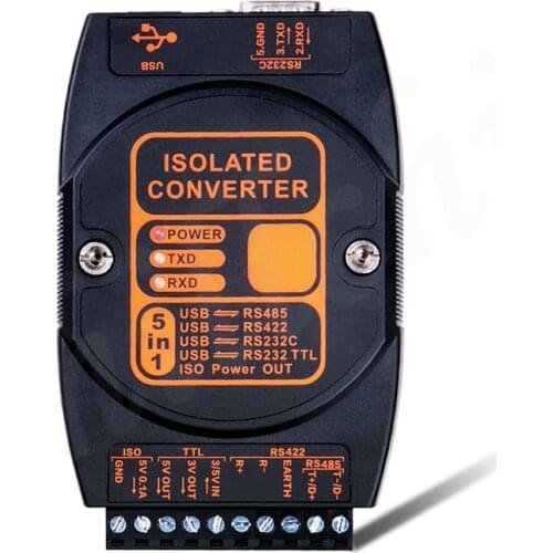 USB to RS485/422/232/TTL industrial lightning protection photoelectric isolation serial port converter RS485 to USB