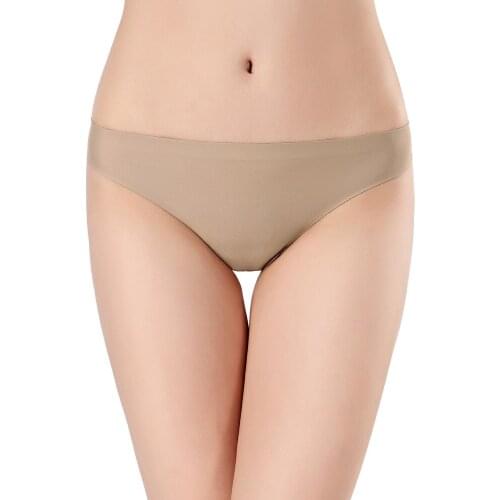 6 colors Sexy Ice Silky Panties Seamless T Back Pretty Lace Briefs High Quality Low Waist Cute Women Underwear 10 pcs/lot