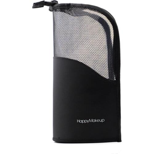 1pcs Fashion Women Vertical Mesh Zipper Pouch Cosmetic Makeup Bag Travel Organizer Makeup Brush Bag 23*13*12CM