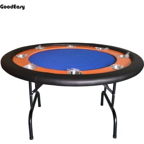 -132*132*76cm 4colors Red/Blue/Green/Black Casino Foldable Poker Table Texas Hold'em Baccarat Round Tbale with 8 players
