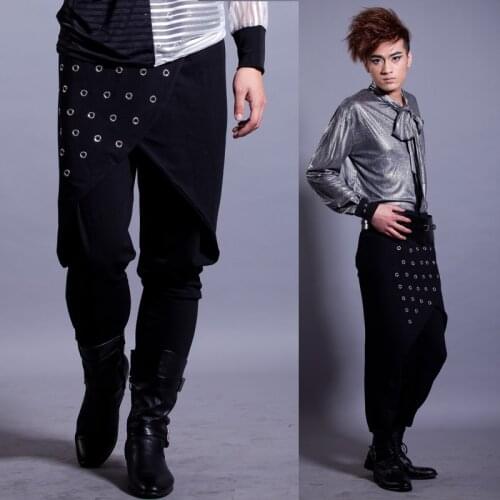28-42 ! 2015 Fashion mens new Male male personality harem pants djds skorts plus size trouseres singer costumes