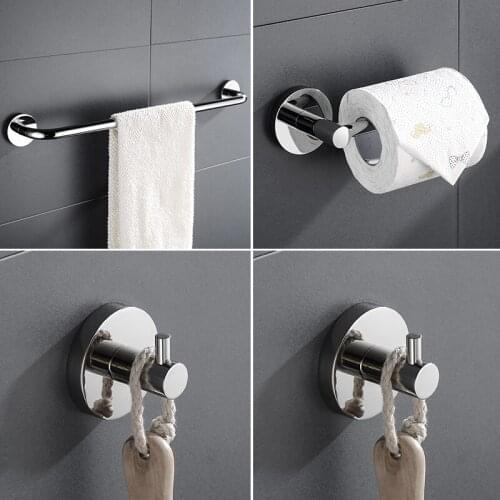 Bathroom Accessories Stainless Steel Polish Toilet Paper Holder Towel Bar Robe Hook