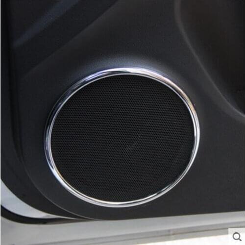 4pcs/set ABS Chrome trim decoration light bar Speaker Ring sticker case For Chevrolet Cruze sedan hatchback auto accessories