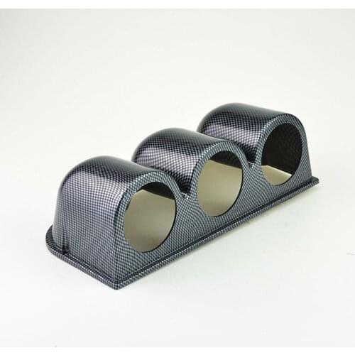 52mm Sturdy plastic Car gauge pods Carbon color Triple Dash mountable hose 3 holder Tachometer pods Free shipping