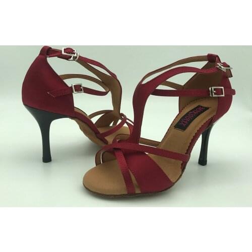 8.5cm heel Latin Dance Shoes For women Salsa shoes pratice shoes comfortable latin shoes 6252BG low heel high heel available
