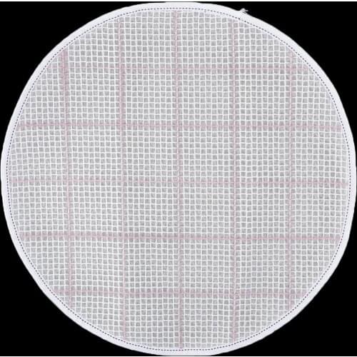 White Plastic Canvas Mesh Sheets for Embroidery Crafting 14.9 x 14.9 inch Round