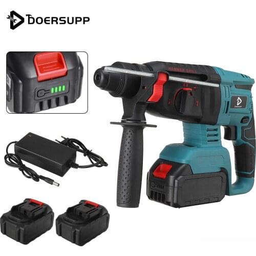 Brushless Rotary Hammer Rechargeable Electric Impact Drill Rotary Hammer Multifunction Power Tools for Makita Battery 15000mAh