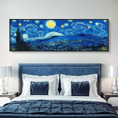 Large 5D DIY Diamond Painting Cross Stitch Van Gogh--Starry Sky Full Square Resin Drill Diamond Embroidery Room decoration Y1843