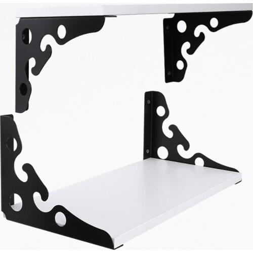 2PCS 6-12 Inch Black Metal Triangle Angle Bracket Heavy Support Wall Mounted Bench Table Shelf Bracket DIY Furniture Hardware