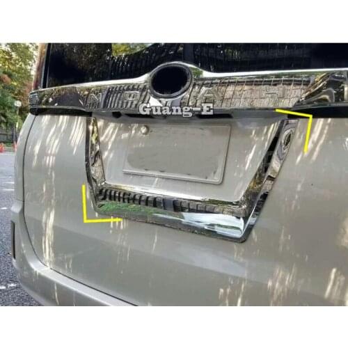 Car Sticker Detector Rear License Frame Plate Trim Strip Bumper Hoods For Toyota Noah Voxy 80 Series 2014 2015 2016 2017 2018