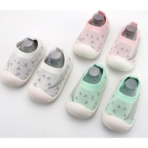 Baby Girl Boy Knitted Toddler Shoes Kids Non-Slip Sock Floor Foot Soft Bottom 3Colors 063 5Sizes KeDing