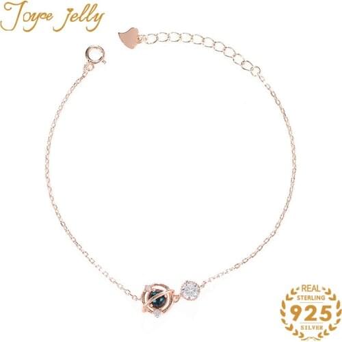 JoyceJelly Trendy Women Jewelry for Wedding Dreaming Planet Unique Women Bracelet 925 Sterling Silver Hot Selling Birthday Gifts