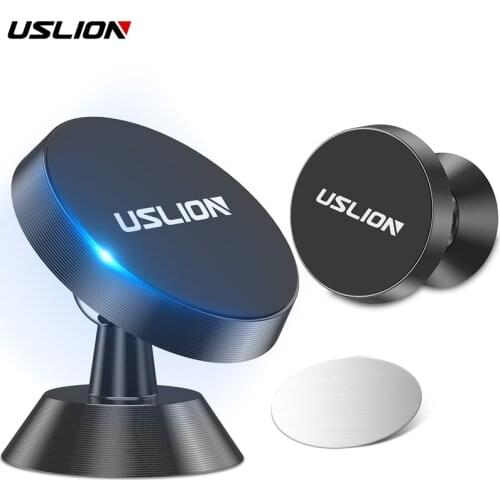 USLION Magnetic Car Phone Holder For iPhone XS X Samsung Magnet Mount Car Holder For Phone in Car Cell Mobile Phone Holder Stand