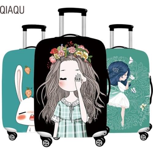 Fashion Thicker Travel Suitcase Protective Cover Elastic Luggage Dust Cover Apply to 18-32 Inch Suitcase Travel Accessories