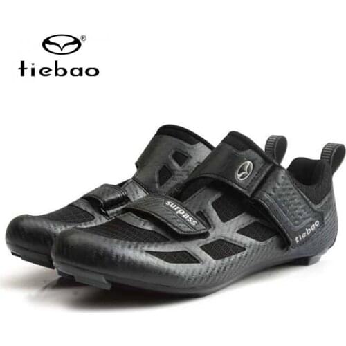TIEBAO New Arrival Cycling Shoes Racing Road Bike Shoes Mesh Upper Breathable Cycling Sneakers Triathlon Riding Men Shoes
