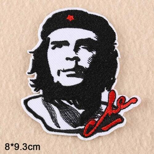 Che Guevara Communism Leader Iron On Patches Embroidered Clothes Patch For Clothing Clothes Stickers Garment Apparel Accessories