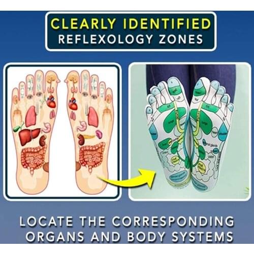 Foot Acupuncture Point Massage Socks Acupressure Reflexology Anti Slip Breathable Foot Massage Socks for Fitness Sports Training