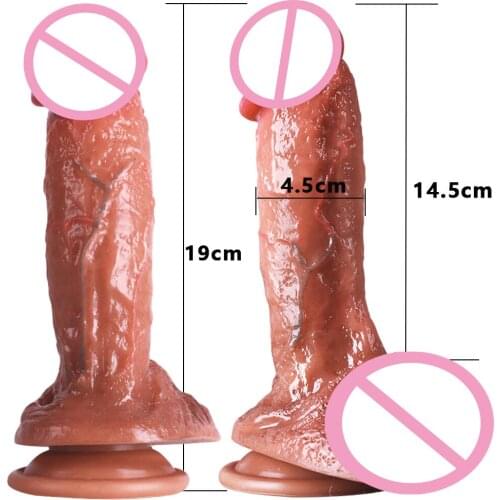 2020 New Realistic Dildo With Suction Cup Soft Silicone Dick Sex Toys For Woman Strapon Dildo For Lesbian Female Masturbation