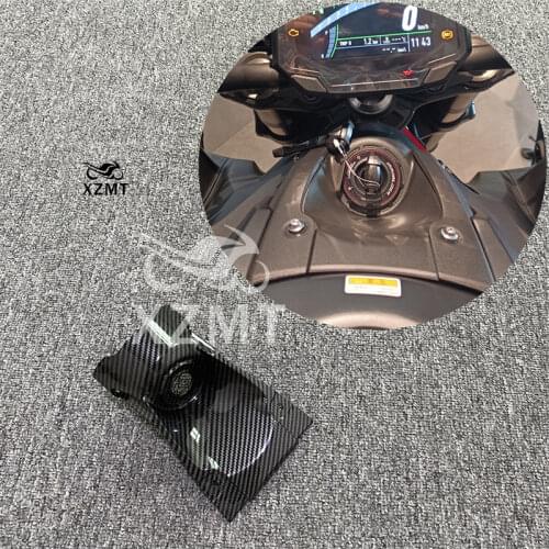 Carbon Black ABS Ignition Door Lock Key Cover Injection Fairing Fit for Kawasaki Z900 2017 2018 2019 Motorcycle Accessories