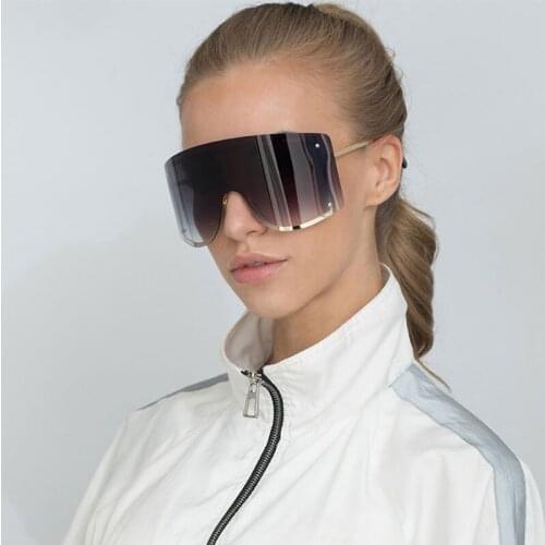 Extra-Large Integrated Body Goggles Fashion Trends Windproof Sunglasses Female Women Men Metal Frame