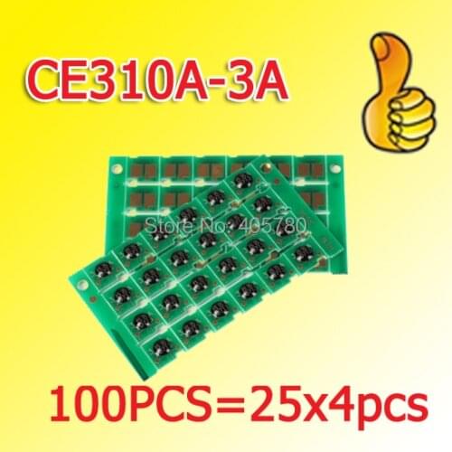 Wholesale 100pcs=25x4pcs CE310A drum chip compatible for MFP M175 M275 CP1025 CP1025nw drum Chip