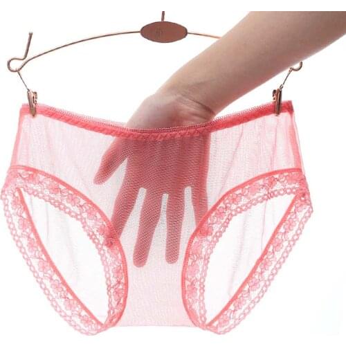 Full Transparent Women Panties Sexy Seamless Briefs Ladies Solid Ultra-thin Transparent Temptation Panties Women Underwear