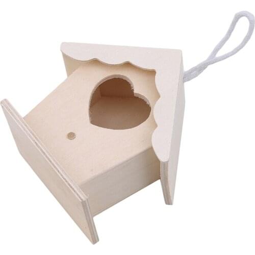 Bird Nest Garden Wooden Bird Cage Outdoor Hanging Birdhouse Box Garden Yard Decoration Pet Accessories Wooden Bird Cages