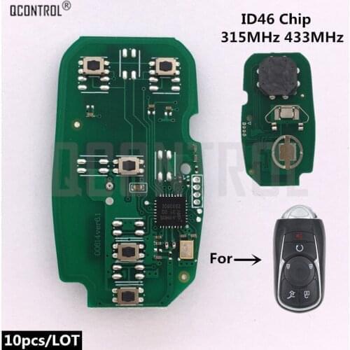 QCONTROL Car Remote Smart Key Electronic Circuit Board for Opel Control Alarm Keyless Entry 315MHz 433MHz ID46 5 Buttons
